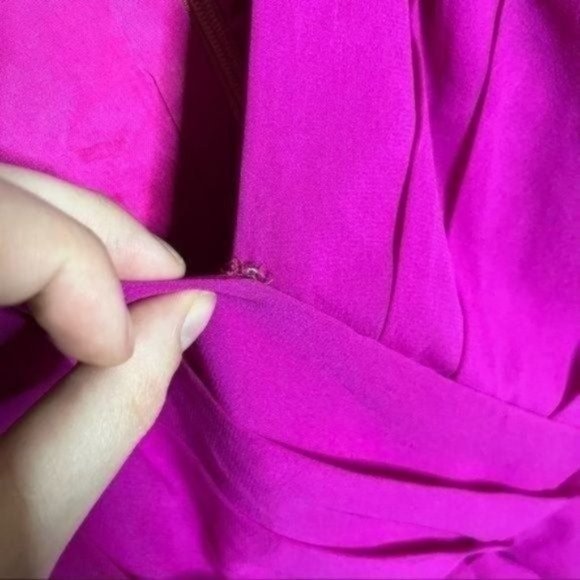 Anthropologie Jill Stuart Dress Size 12 Silk Blend Bow Sleeeveless Pink - Picture 4 of 8